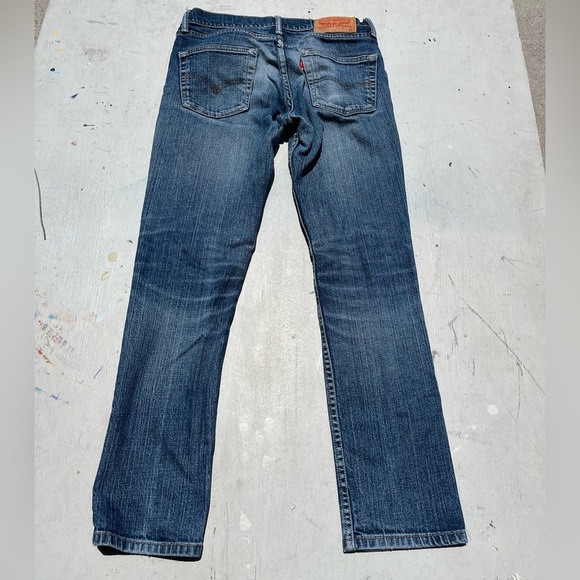 Men’s Levi's 511 Jeans Blue 30x30 Athletic Slim Whiskers Fade Distressed Knee - Picture 1 of 13